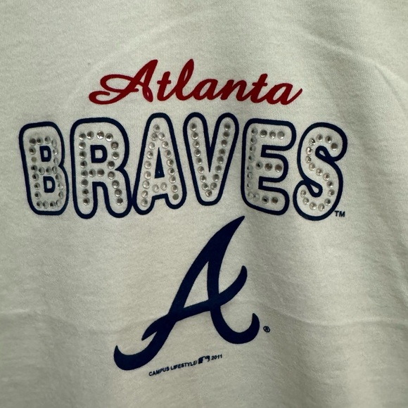 Atlanta Braves - genuine MLB - fits like a small - White with bling - Picture 4 of 4